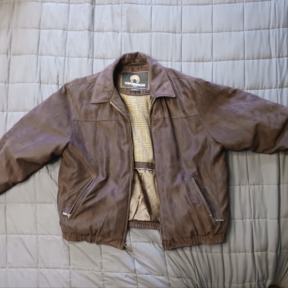 Brown fall winter bomber jacket xlarge
